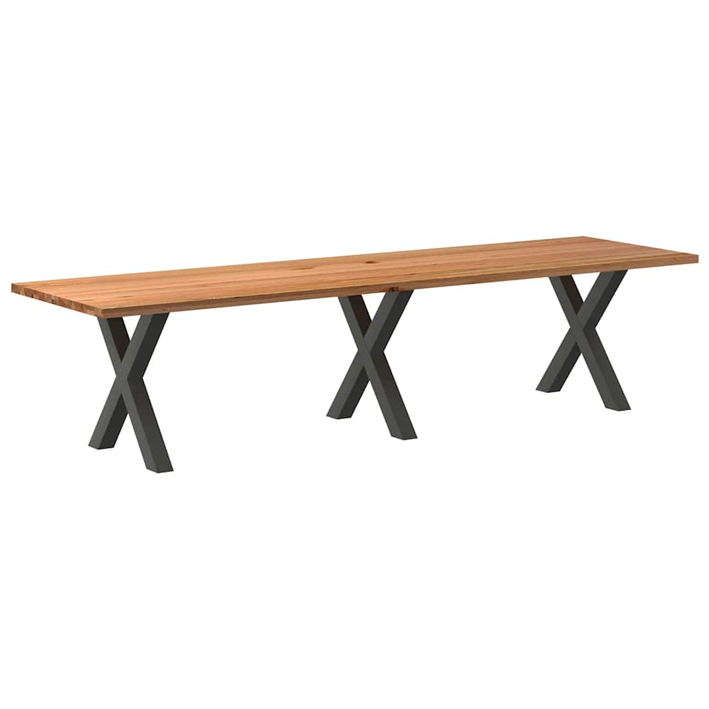 Table Industrielle en Bois de Chêne pour 8 à 10 Personnes-Anthracite-1-320 x 90 x 74 cm-La-Fabrique-Industrielle