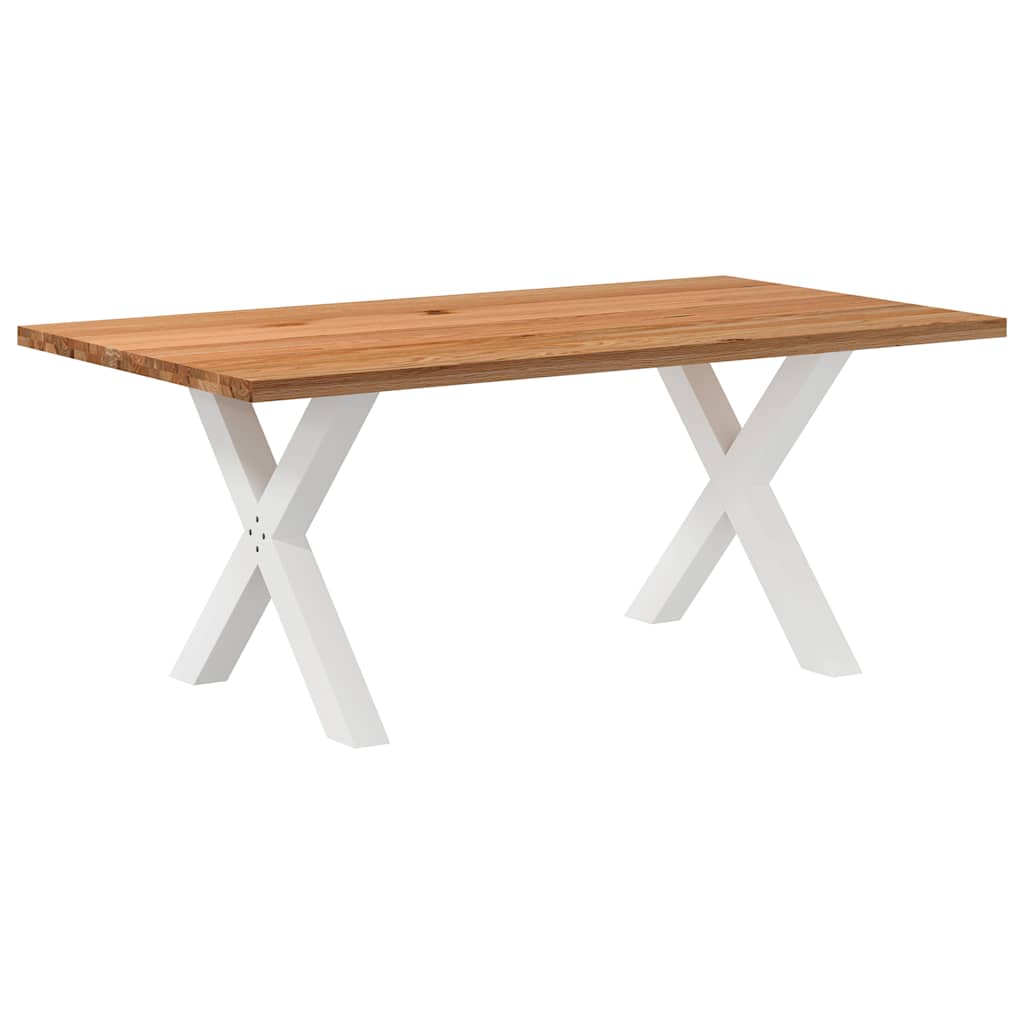 Table Industrielle en Bois de Chêne pour 8 à 10 Personnes-Blanc-1-180 x 100 x 74 cm-La-Fabrique-Industrielle