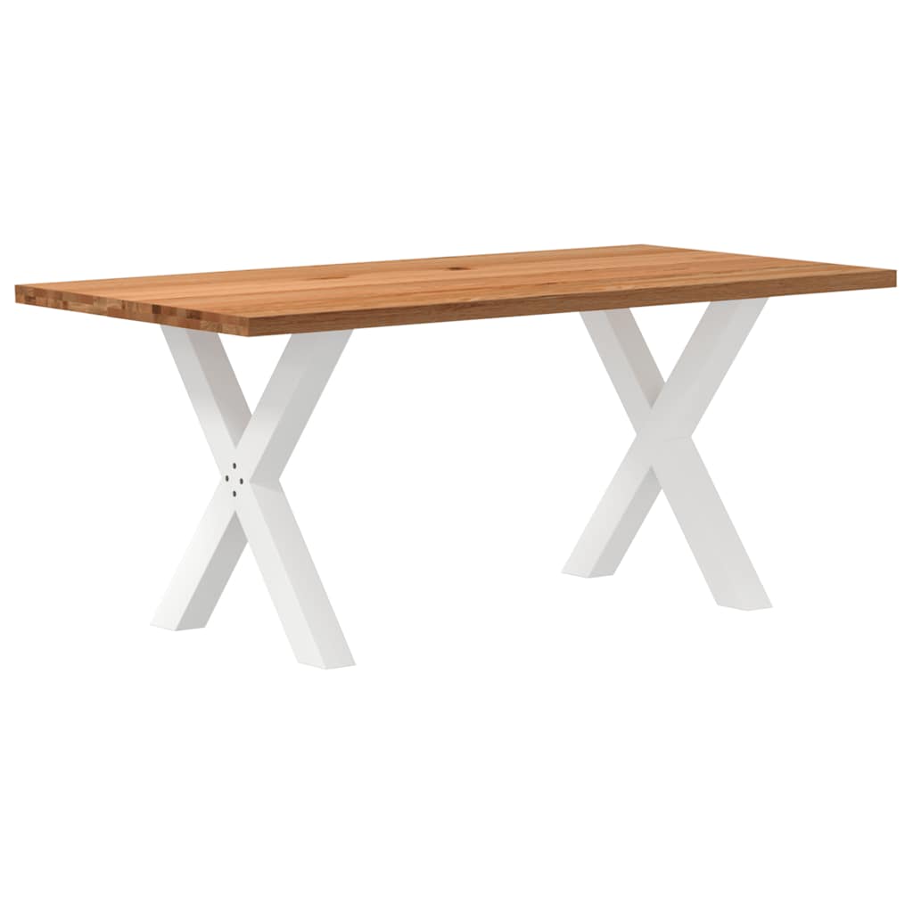 Table Industrielle en Bois de Chêne pour 8 à 10 Personnes-Blanc-1-180 x 90 x 74 cm-La-Fabrique-Industrielle
