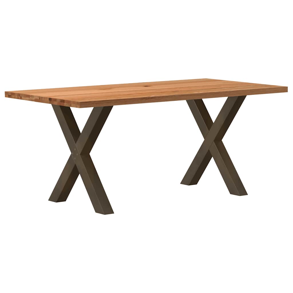 Table Industrielle en Bois de Chêne pour 8 à 10 Personnes-Naturel-1-180 x 90 x 74 cm-La-Fabrique-Industrielle