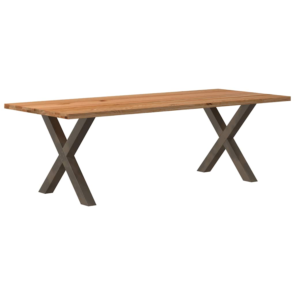 Table Industrielle en Bois de Chêne pour 8 à 10 Personnes-Naturel-1-240 x 100 x 74 cm-La-Fabrique-Industrielle