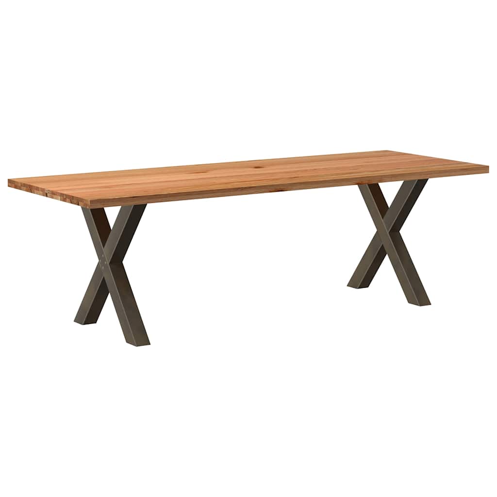 Table Industrielle en Bois de Chêne pour 8 à 10 Personnes-Naturel-1-240 x 90 x 74 cm-La-Fabrique-Industrielle