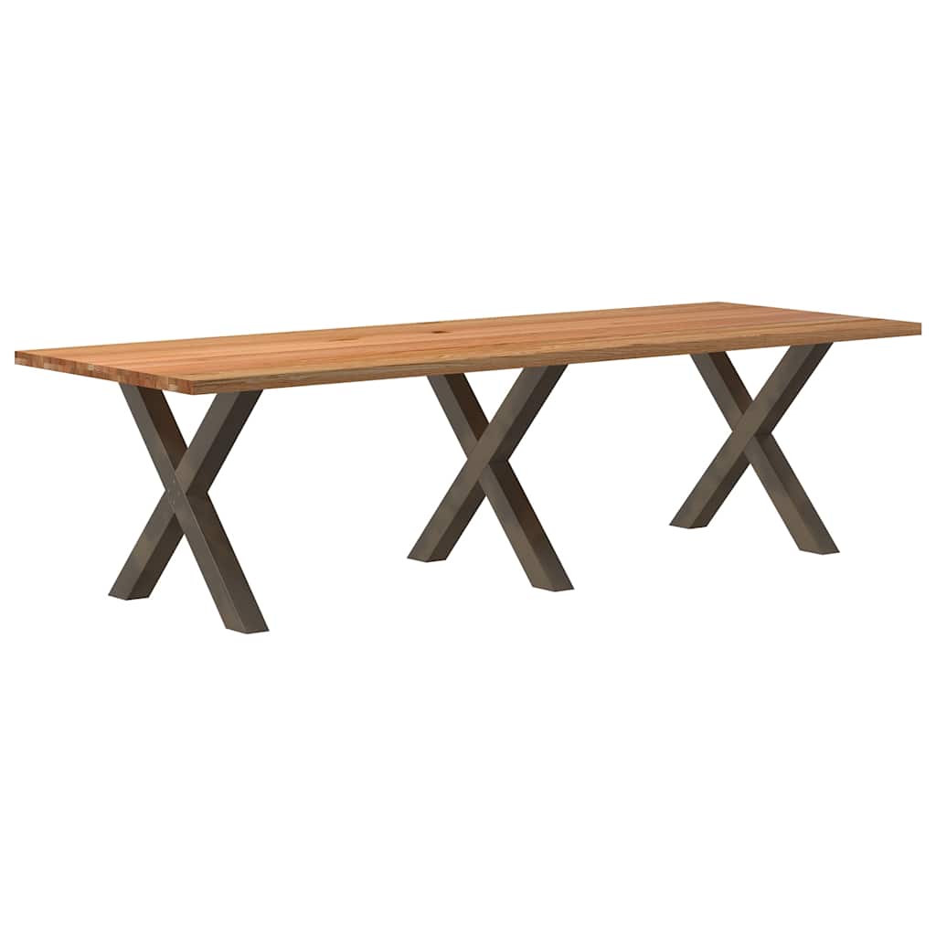 Table Industrielle en Bois de Chêne pour 8 à 10 Personnes-Naturel-1-280 x 100 x 74 cm-La-Fabrique-Industrielle