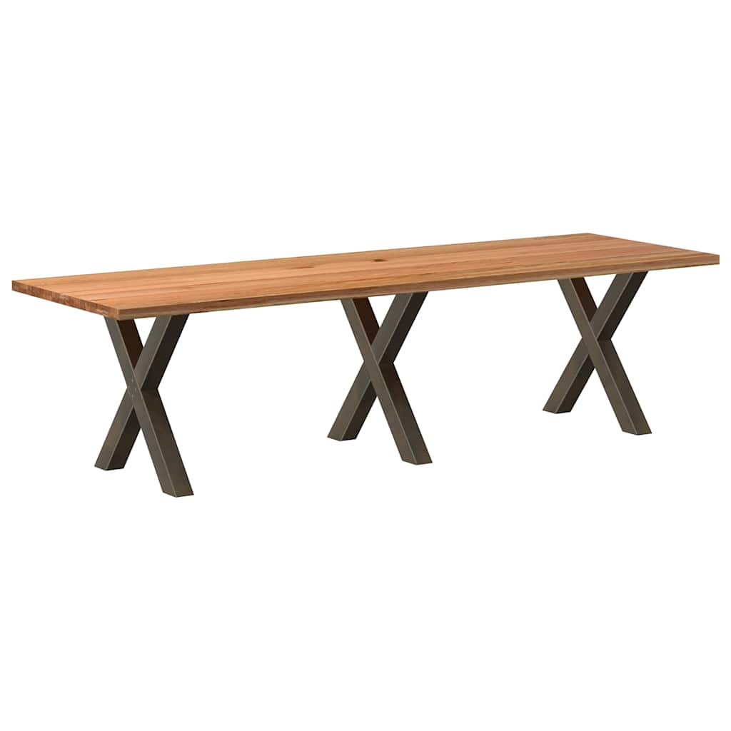 Table Industrielle en Bois de Chêne pour 8 à 10 Personnes-Naturel-1-280 x 90 x 74 cm-La-Fabrique-Industrielle