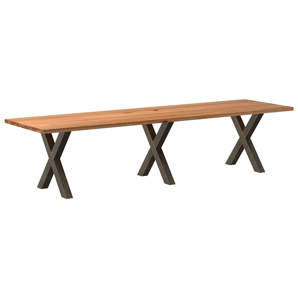 Table Industrielle en Bois de Chêne pour 8 à 10 Personnes-Naturel-1-320 x 90 x 74 cm-La-Fabrique-Industrielle