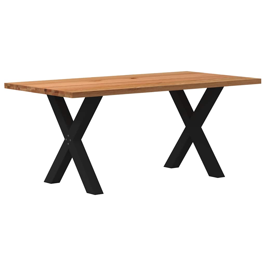 Table Industrielle en Bois de Chêne pour 8 à 10 Personnes-Noir-1-180 x 90 x 74 cm-La-Fabrique-Industrielle