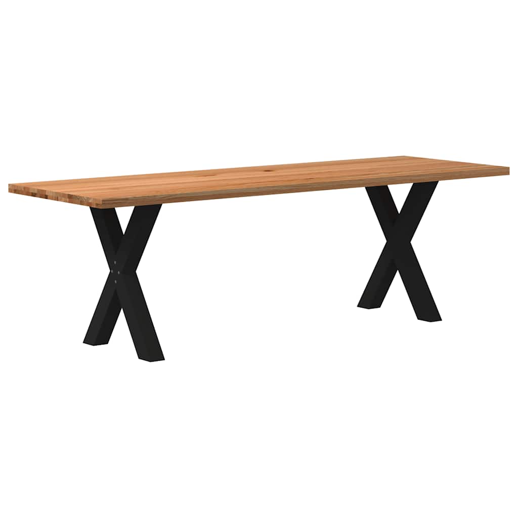 Table Industrielle en Bois de Chêne pour 8 à 10 Personnes-Noir-1-240 x 80 x 74 cm-La-Fabrique-Industrielle