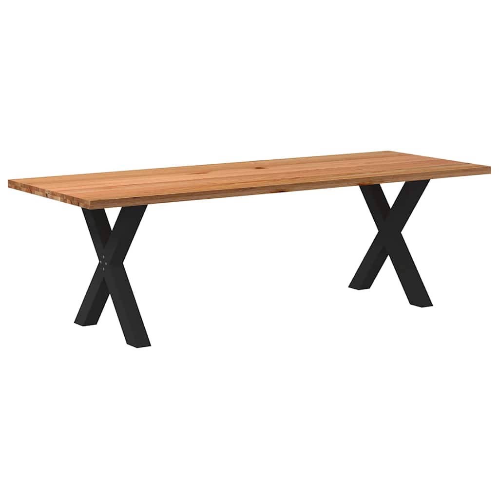 Table Industrielle en Bois de Chêne pour 8 à 10 Personnes-Noir-1-240 x 90 x 74 cm-La-Fabrique-Industrielle