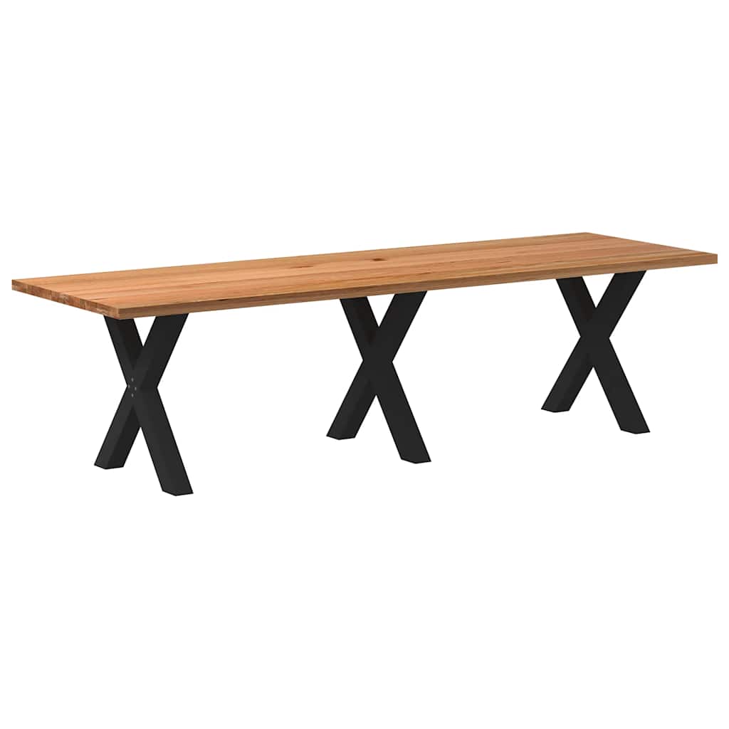 Table Industrielle en Bois de Chêne pour 8 à 10 Personnes-Noir-1-280 x 90 x 74 cm-La-Fabrique-Industrielle