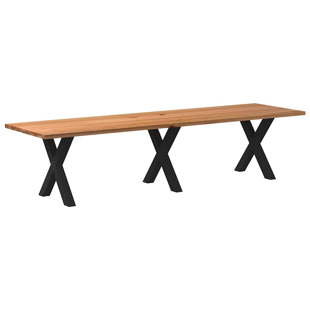 Table Industrielle en Bois de Chêne pour 8 à 10 Personnes-Noir-1-320 x 90 x 74 cm-La-Fabrique-Industrielle
