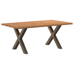 Table Industrielle en Bois et Pieds Métal en Croix-Acier naturel-1-180 x 100 x 74 cm-La-Fabrique-Industrielle