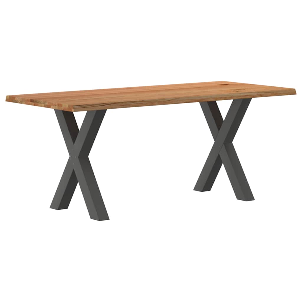 Table Industrielle en Bois et Pieds Métal en Croix-Anthracite-1-180 x 80 x 74 cm-La-Fabrique-Industrielle