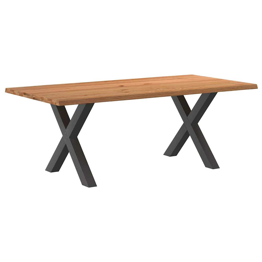 Table Industrielle en Bois et Pieds Métal en Croix-Anthracite-1-200 x 100 x 74 cm-La-Fabrique-Industrielle