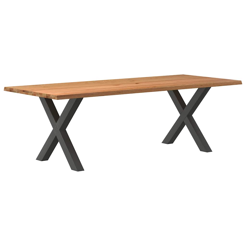 Table Industrielle en Bois et Pieds Métal en Croix-Anthracite-1-240 x 100 x 74 cm-La-Fabrique-Industrielle