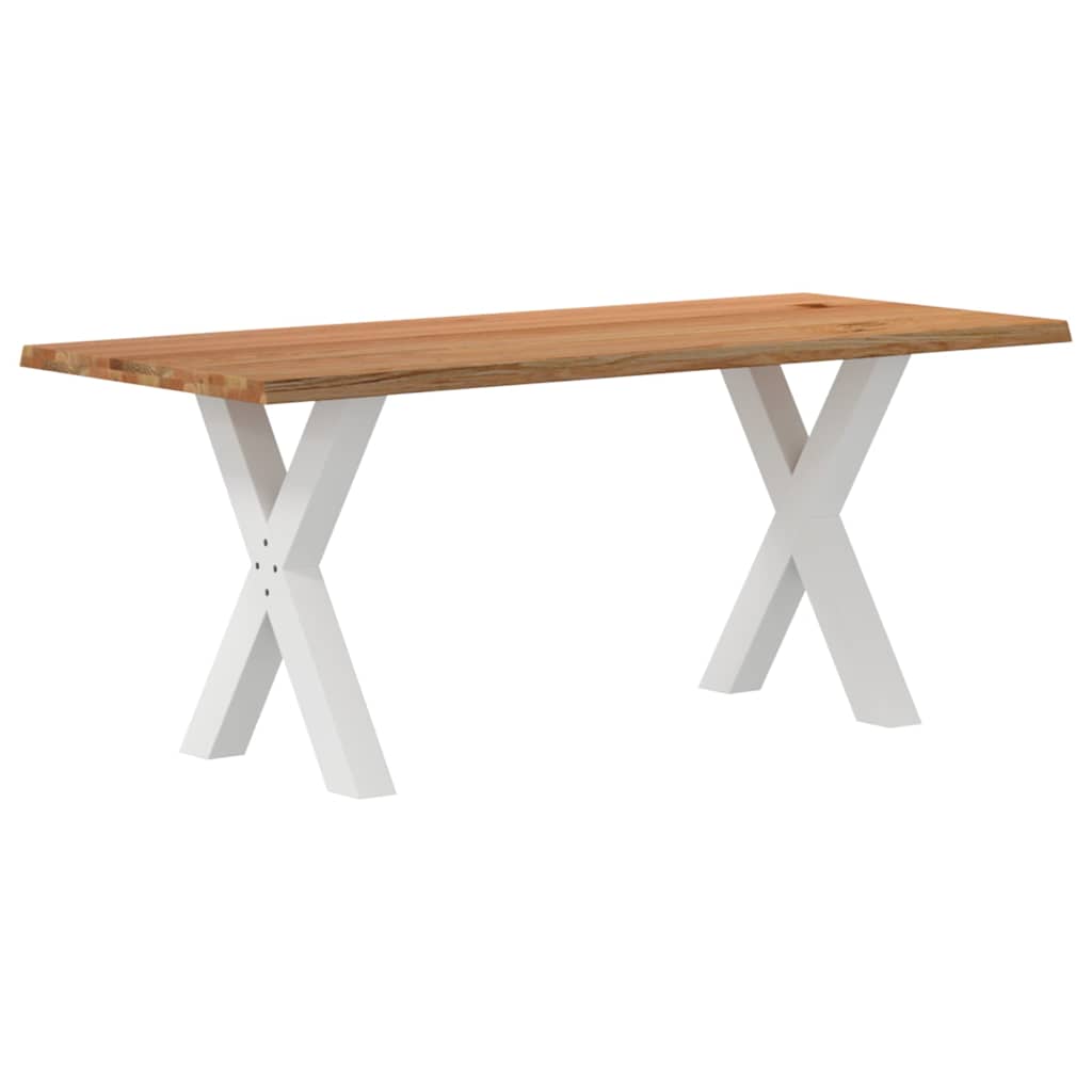 Table Industrielle en Bois et Pieds Métal en Croix-Blanc-1-180 x 80 x 74 cm-La-Fabrique-Industrielle