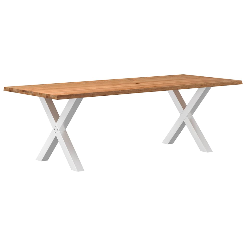 Table Industrielle en Bois et Pieds Métal en Croix-Blanc-1-240 x 100 x 74 cm-La-Fabrique-Industrielle