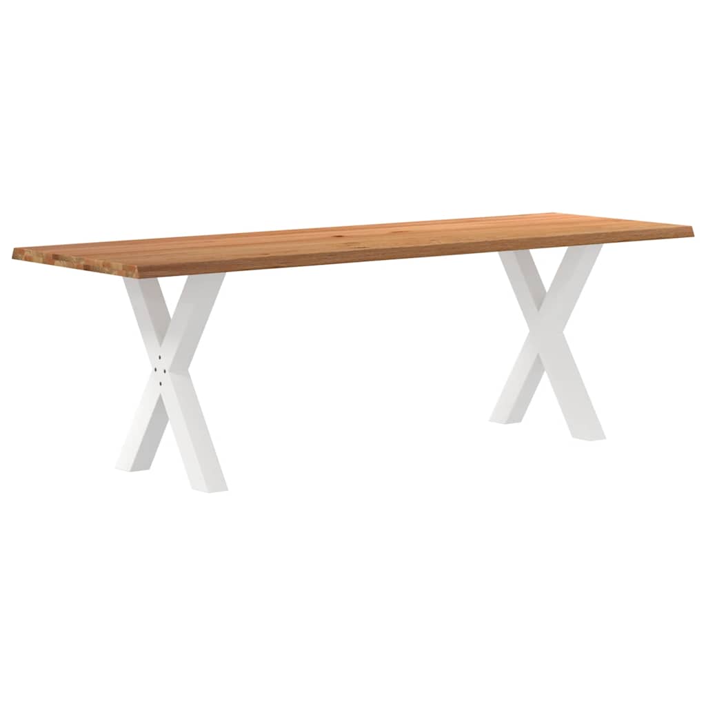 Table Industrielle en Bois et Pieds Métal en Croix-Blanc-1-240 x 80 x 74 cm-La-Fabrique-Industrielle