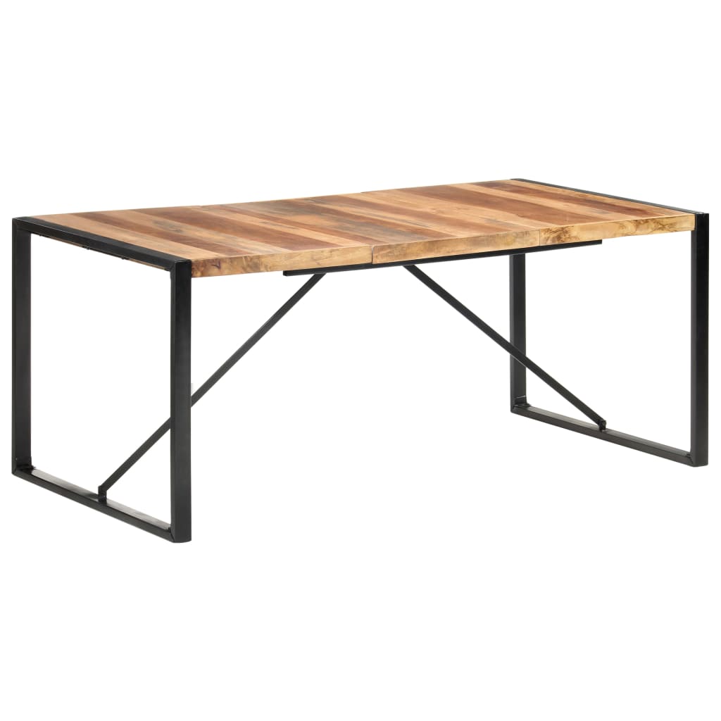 Table Industrielle en Bois et Pieds en Métal Noir-1-180 x 90 x 75 cm-La-Fabrique-Industrielle