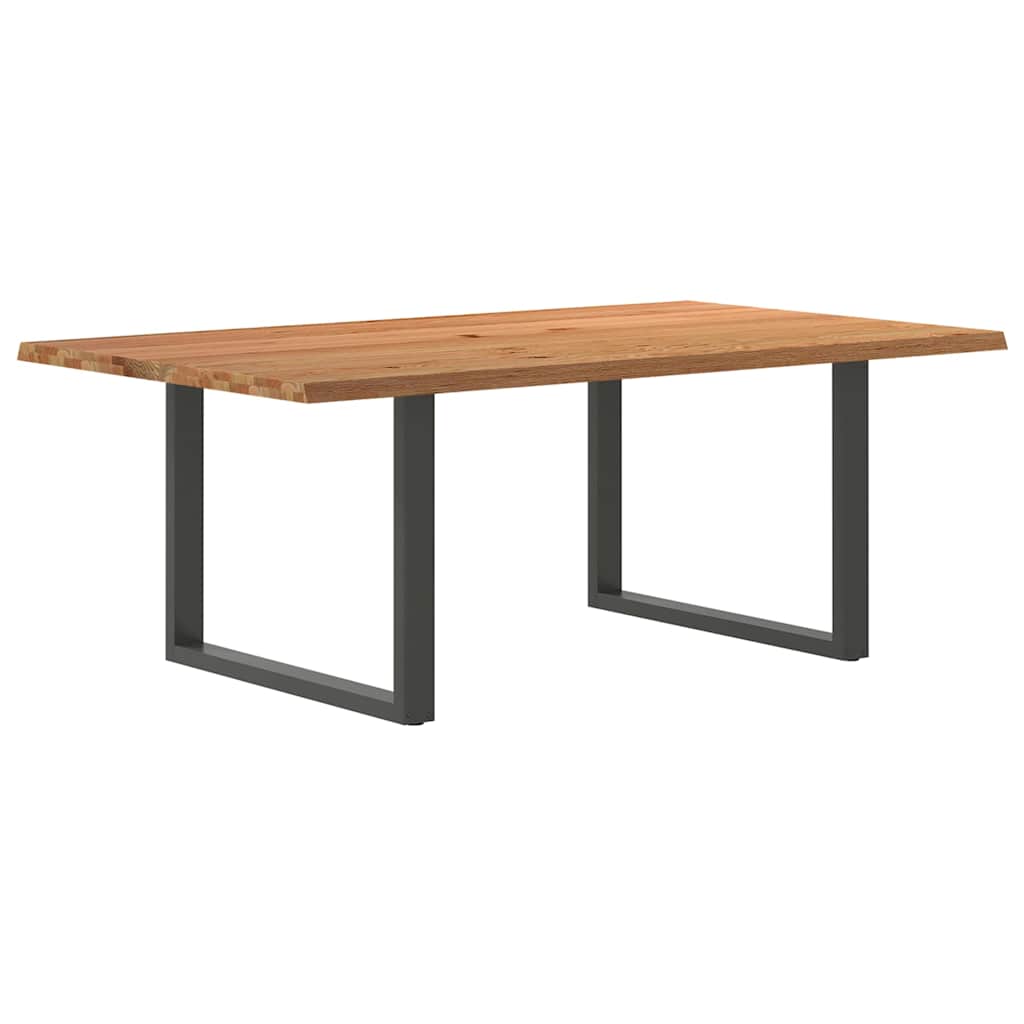 Table Industrielle en Chêne Massif et Acier 8 Personnes-Anthracite-1-200 x 120 x 74 cm-La-Fabrique-Industrielle