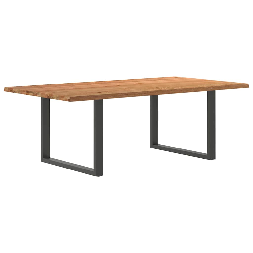 Table Industrielle en Chêne Massif et Acier 8 Personnes-Anthracite-1-220 x 120 x 74 cm-La-Fabrique-Industrielle