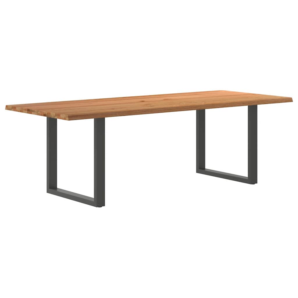 Table Industrielle en Chêne Massif et Acier 8 Personnes-Anthracite-1-240 x 100 x 74 cm-La-Fabrique-Industrielle