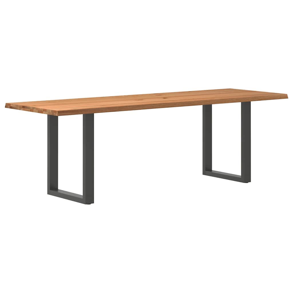 Table Industrielle en Chêne Massif et Acier 8 Personnes-Anthracite-1-240 x 80 x 74 cm-La-Fabrique-Industrielle