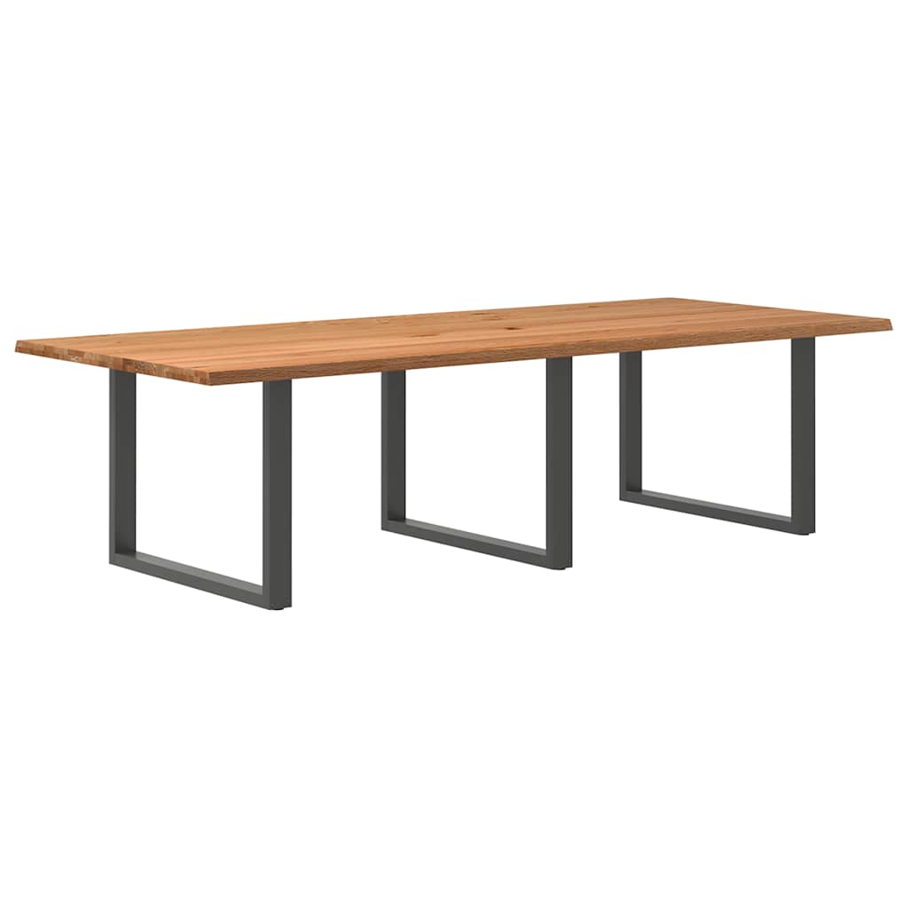 Table Industrielle en Chêne Massif et Acier 8 Personnes-Anthracite-1-280 x 120 x 74 cm-La-Fabrique-Industrielle