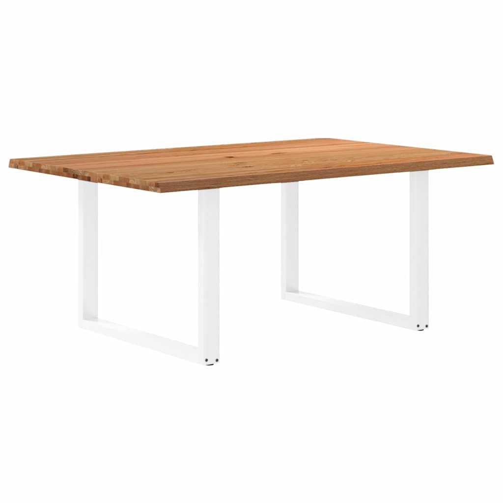Table Industrielle en Chêne Massif et Acier 8 Personnes-Blanc-1-180 x 120 x 74 cm-La-Fabrique-Industrielle
