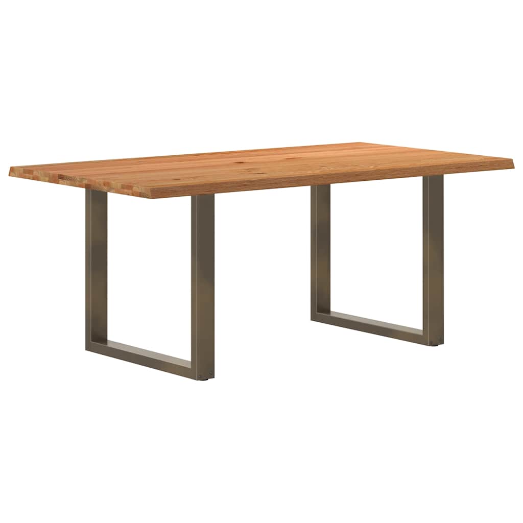 Table Industrielle en Chêne Massif et Acier 8 Personnes-Naturel-1-180 x 100 x 74 cm-La-Fabrique-Industrielle