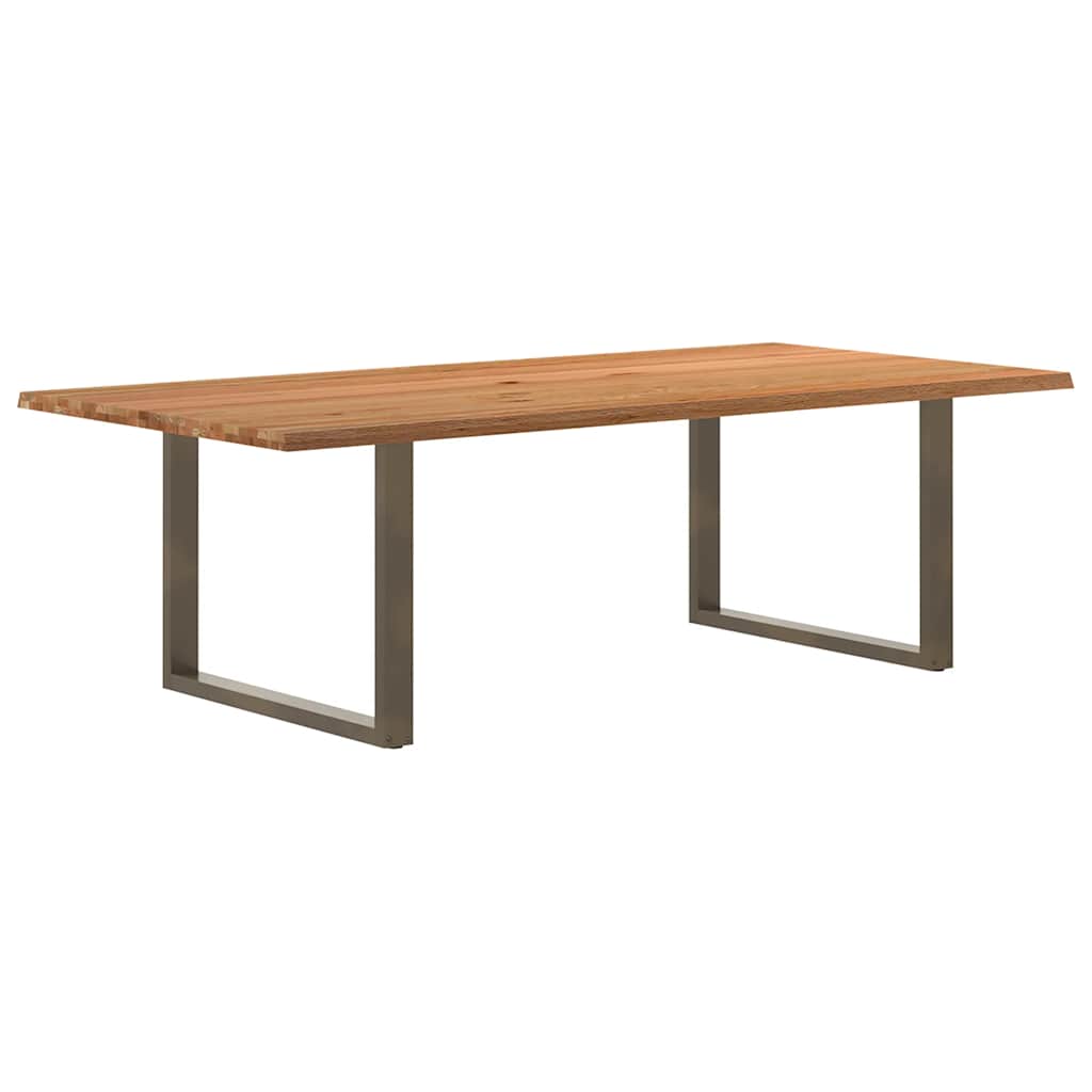 Table Industrielle en Chêne Massif et Acier 8 Personnes-Naturel-1-240 x 120 x 74 cm-La-Fabrique-Industrielle