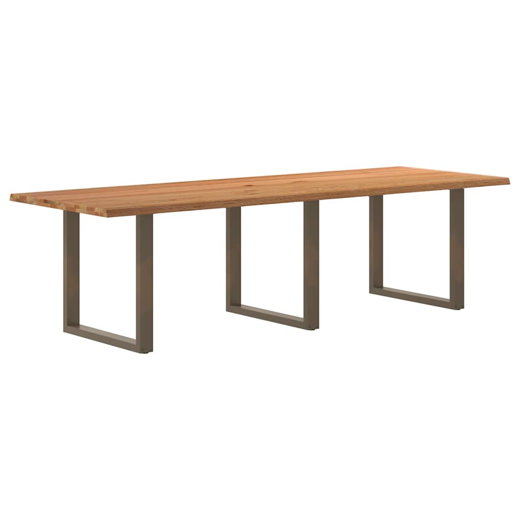 Table Industrielle en Chêne Massif et Acier 8 Personnes-Naturel-1-280 x 100 x 74 cm-La-Fabrique-Industrielle