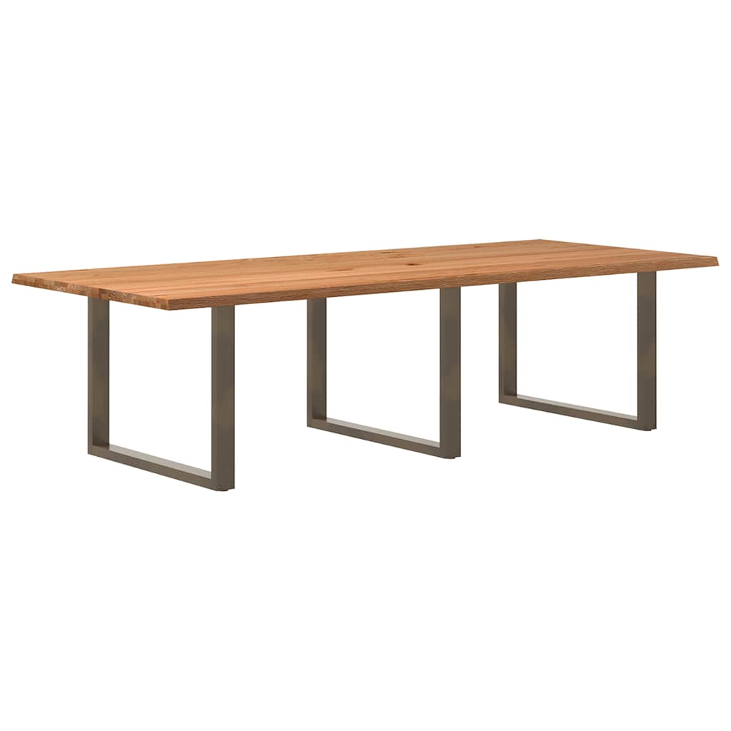 Table Industrielle en Chêne Massif et Acier 8 Personnes-Naturel-1-280 x 120 x 74 cm-La-Fabrique-Industrielle
