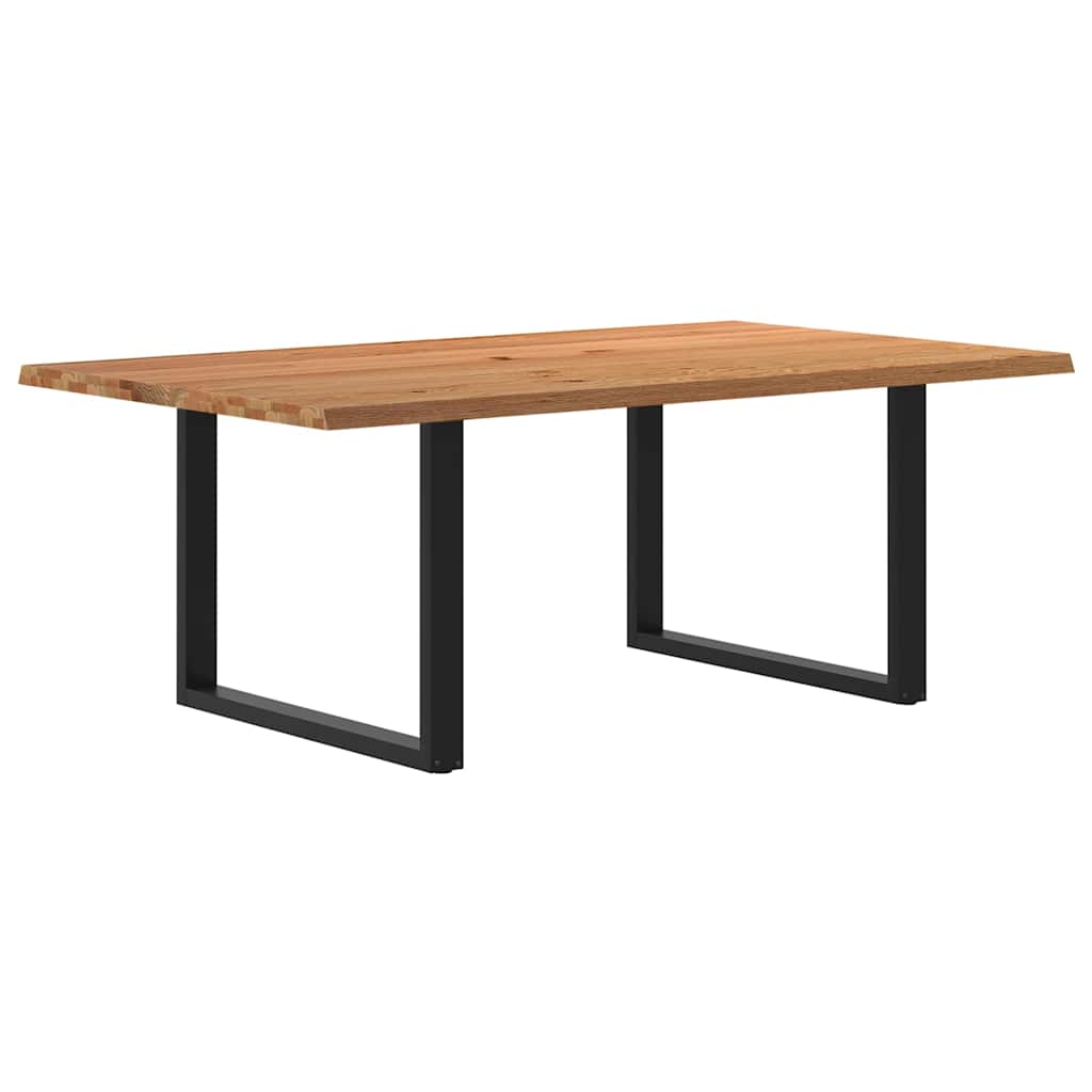 Table Industrielle en Chêne Massif et Acier 8 Personnes-Noir-1-200 x 120 x 74 cm-La-Fabrique-Industrielle