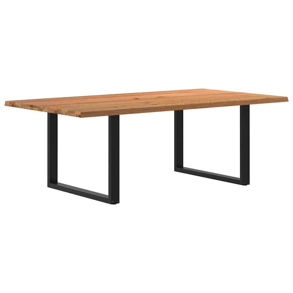 Table Industrielle en Chêne Massif et Acier 8 Personnes-Noir-1-220 x 120 x 74 cm-La-Fabrique-Industrielle