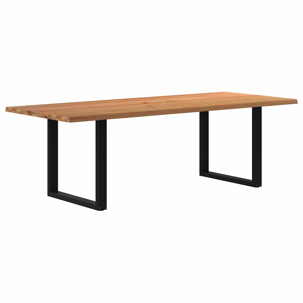 Table Industrielle en Chêne Massif et Acier 8 Personnes-Noir-1-240 x 100 x 74 cm-La-Fabrique-Industrielle