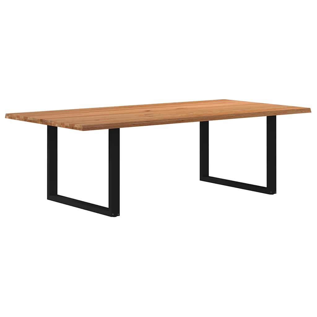 Table Industrielle en Chêne Massif et Acier 8 Personnes-Noir-1-240 x 120 x 74 cm-La-Fabrique-Industrielle