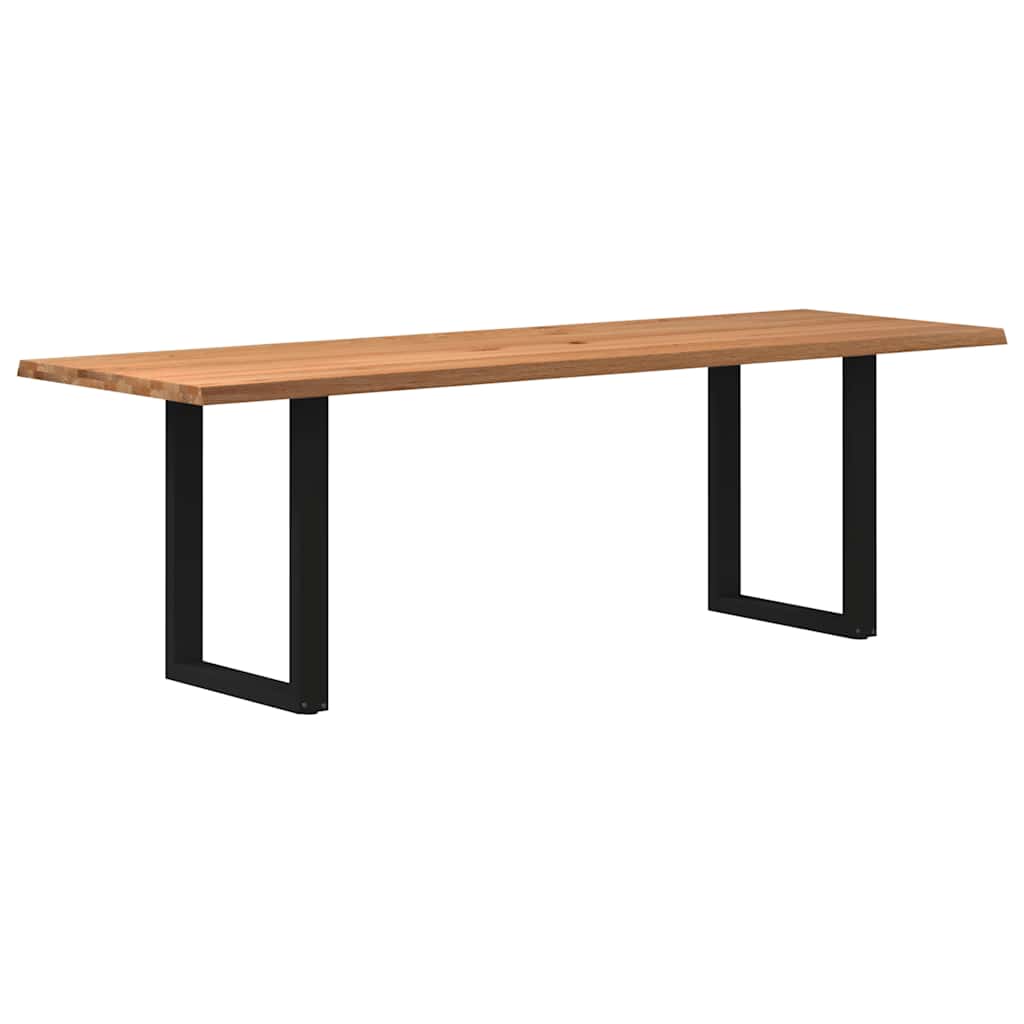 Table Industrielle en Chêne Massif et Acier 8 Personnes-Noir-1-240 x 80 x 74 cm-La-Fabrique-Industrielle