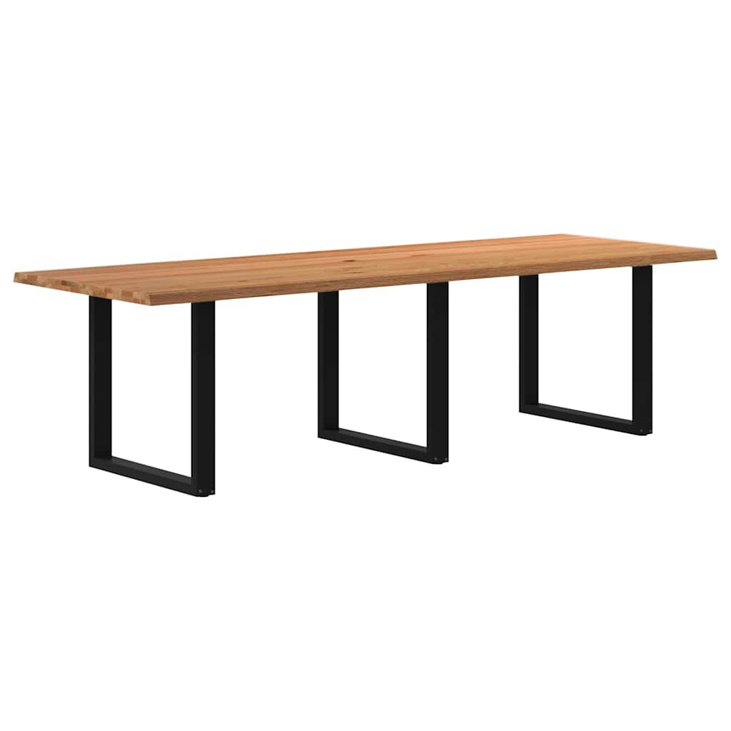 Table Industrielle en Chêne Massif et Acier 8 Personnes-Noir-1-280 x 100 x 74 cm-La-Fabrique-Industrielle