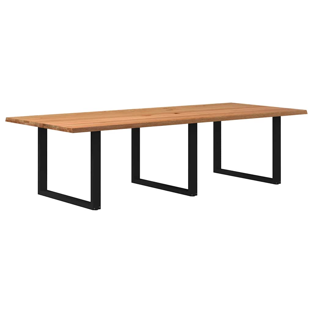 Table Industrielle en Chêne Massif et Acier 8 Personnes-Noir-1-280 x 120 x 74 cm-La-Fabrique-Industrielle