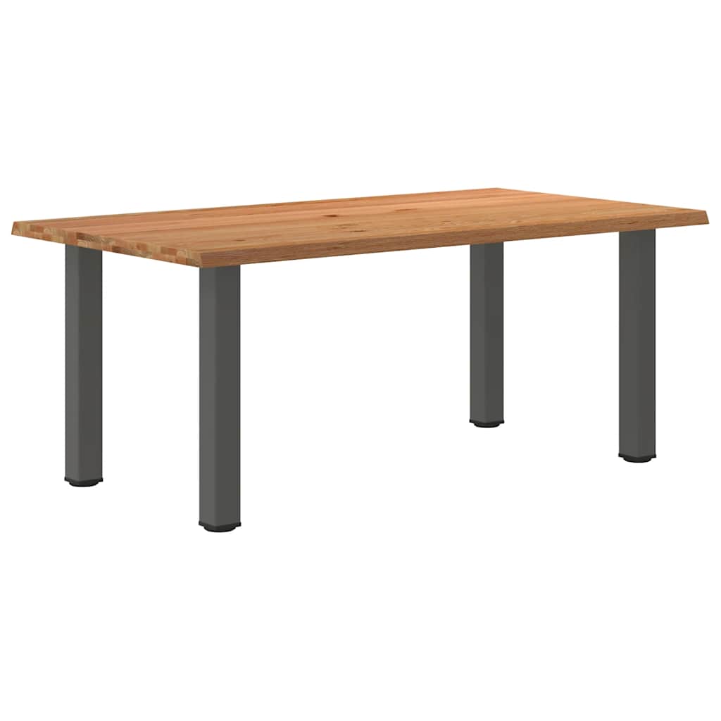 Table Industrielle en Chêne Massif et Métal Anthracite-100 cm-180 cm-1-La-Fabrique-Industrielle