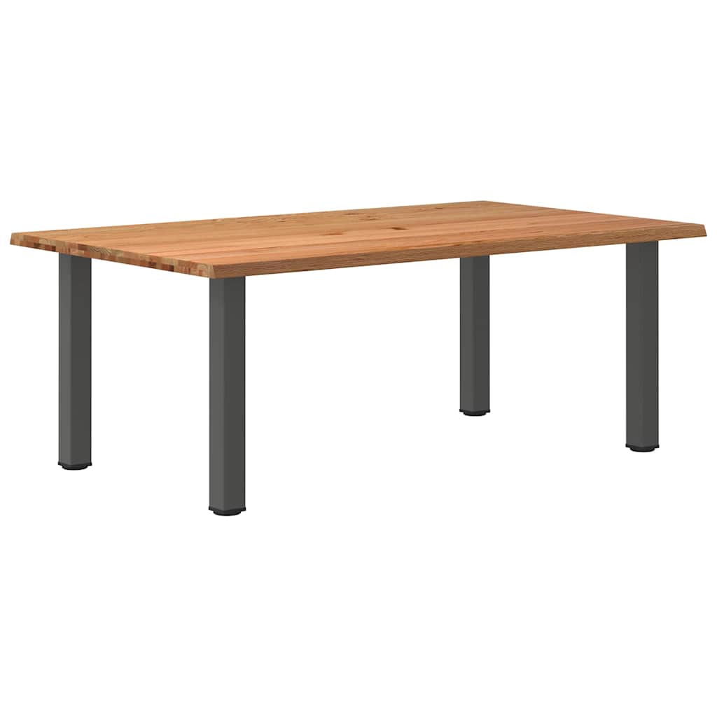 Table Industrielle en Chêne Massif et Métal Anthracite-120 cm-200 cm-1-La-Fabrique-Industrielle