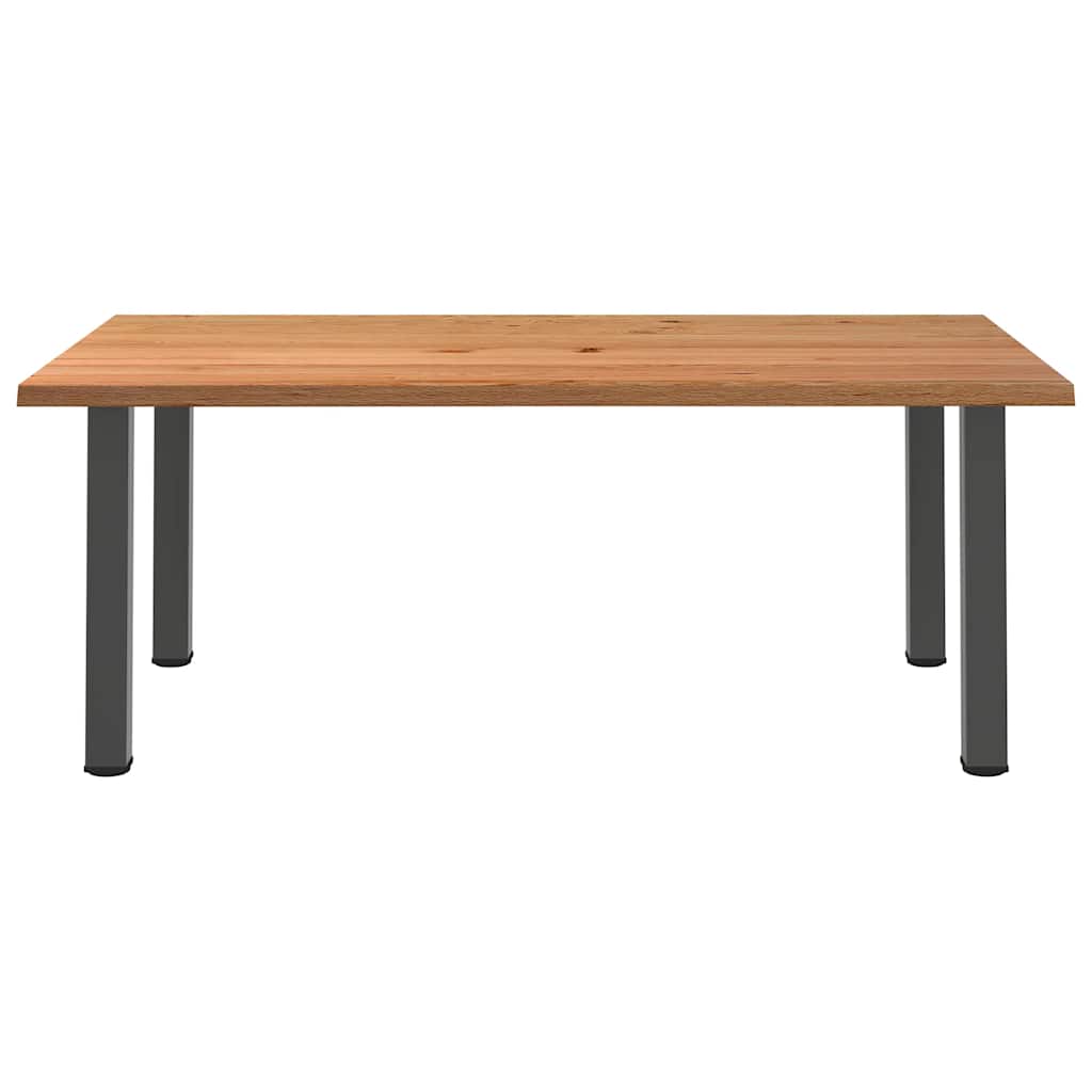 Table Industrielle en Chêne Massif et Métal Anthracite-La-Fabrique-Industrielle
