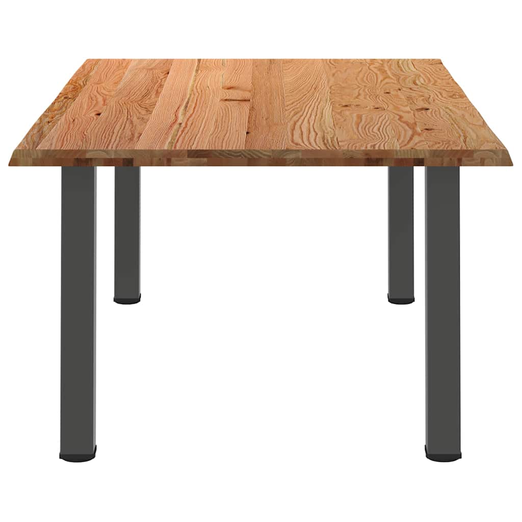 Table Industrielle en Chêne Massif et Métal Anthracite-La-Fabrique-Industrielle