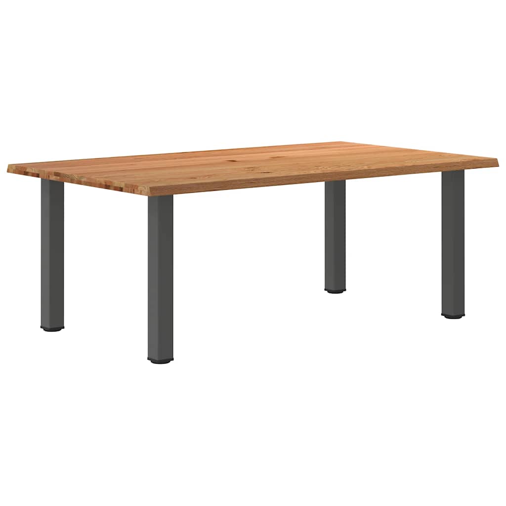 Table Industrielle en Chêne Massif et Métal Anthracite-La-Fabrique-Industrielle