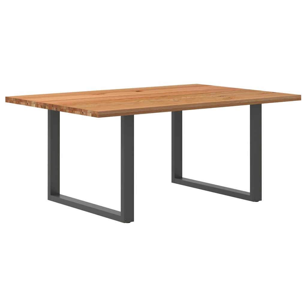 Table Industrielle en Chêne Massif pour Salon-Anthracite-1-180 x 120 x 74 cm-La-Fabrique-Industrielle