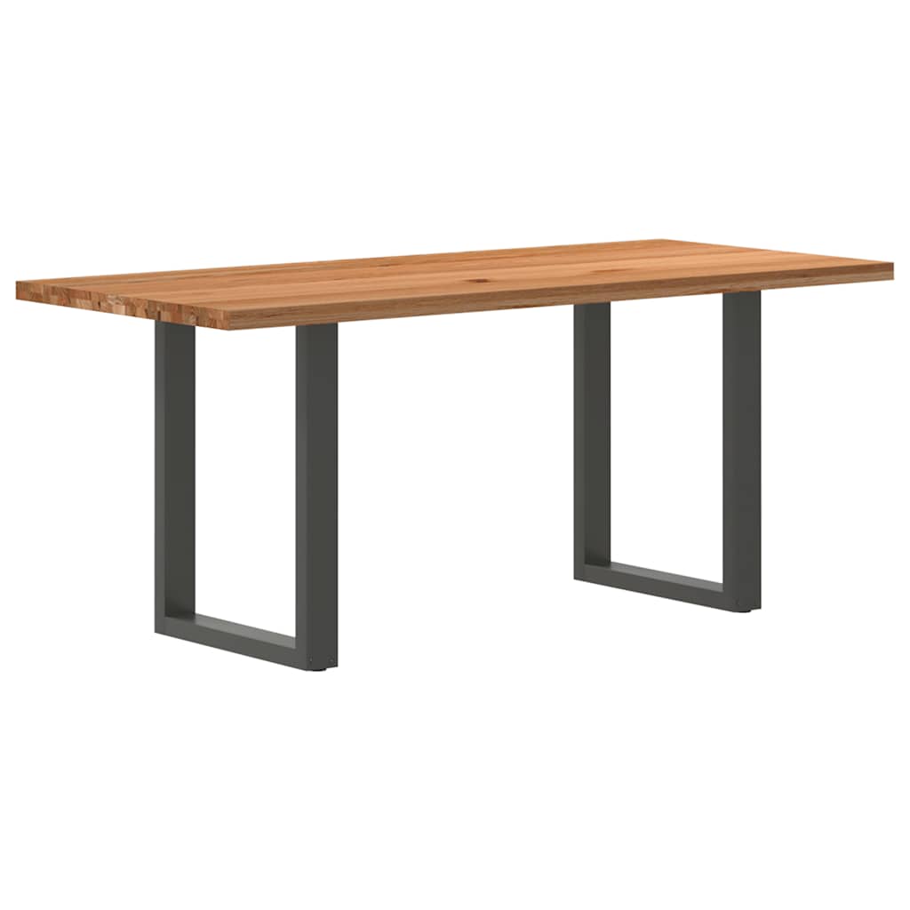 Table Industrielle en Chêne Massif pour Salon-Anthracite-1-180 x 90 x 74 cm-La-Fabrique-Industrielle