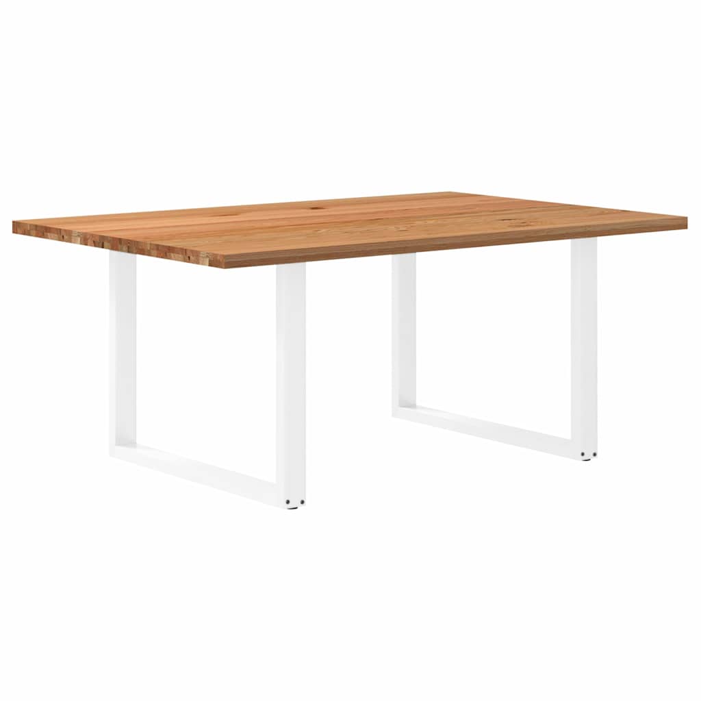 Table Industrielle en Chêne Massif pour Salon-Blanc-1-180 x 120 x 74 cm-La-Fabrique-Industrielle