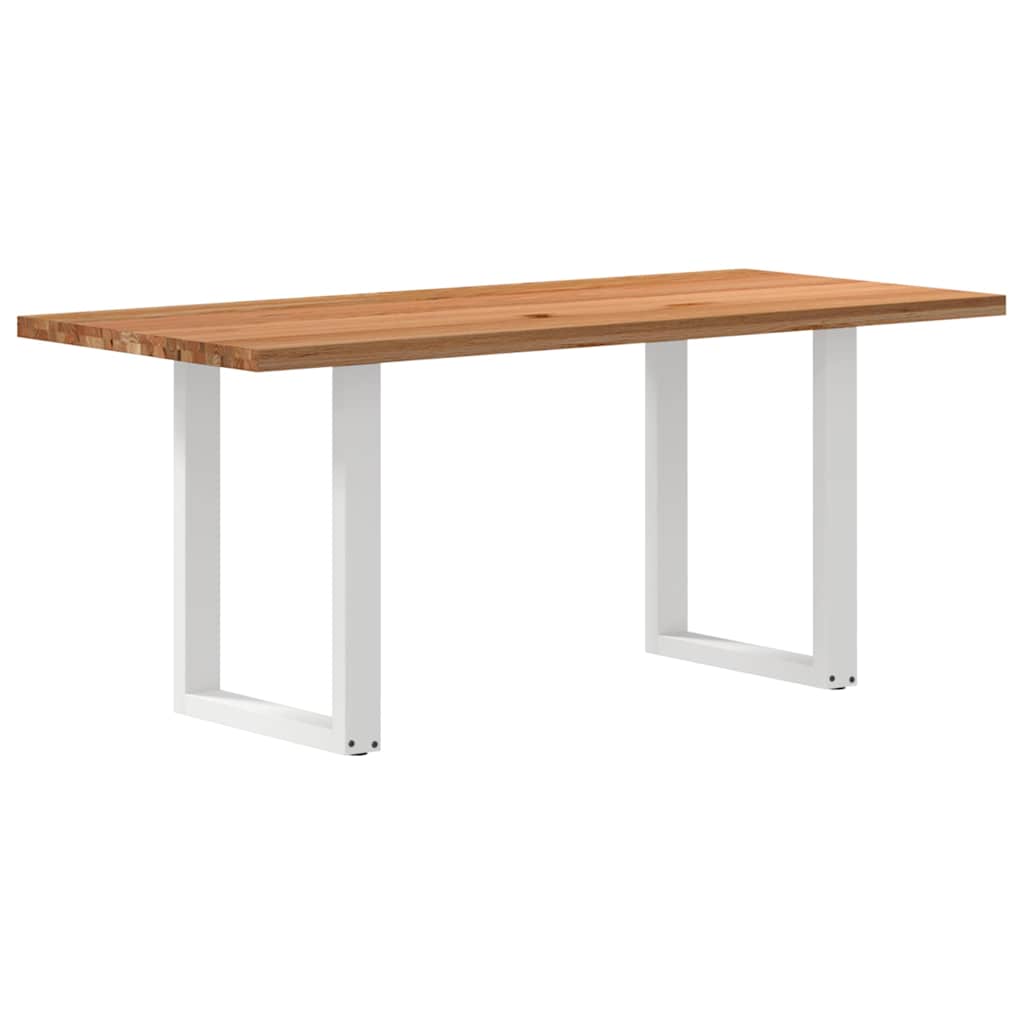 Table Industrielle en Chêne Massif pour Salon-Blanc-1-180 x 90 x 74 cm-La-Fabrique-Industrielle