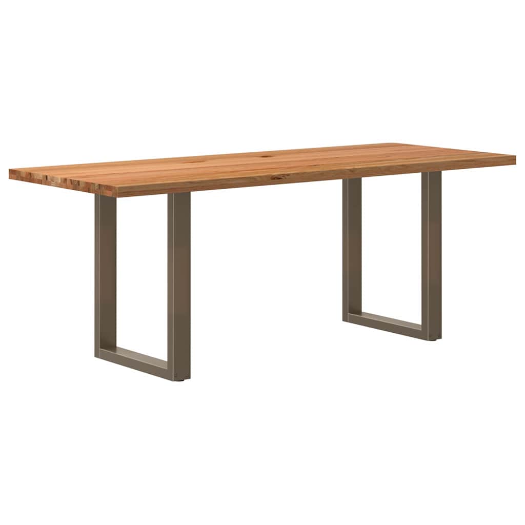 Table Industrielle en Chêne Massif pour Salon-Naturel-1-200 x 80 x 74 cm-La-Fabrique-Industrielle