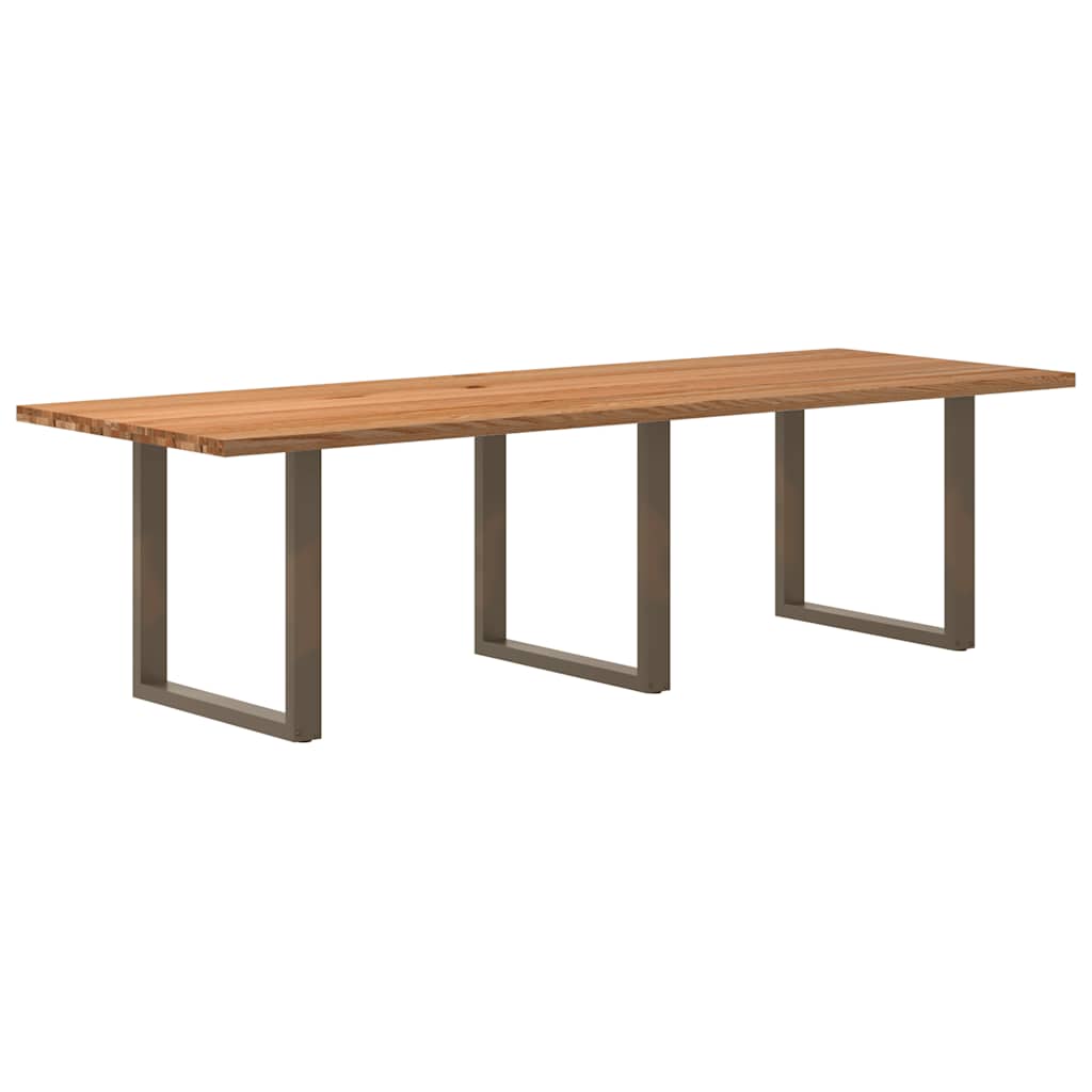 Table Industrielle en Chêne Massif pour Salon-Naturel-1-280 x 100 x 74 cm-La-Fabrique-Industrielle